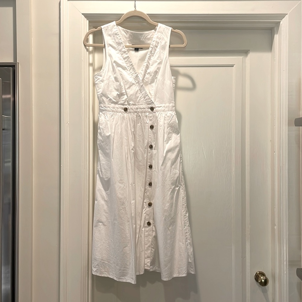 Jcrew cotton poplin midi dress 8p